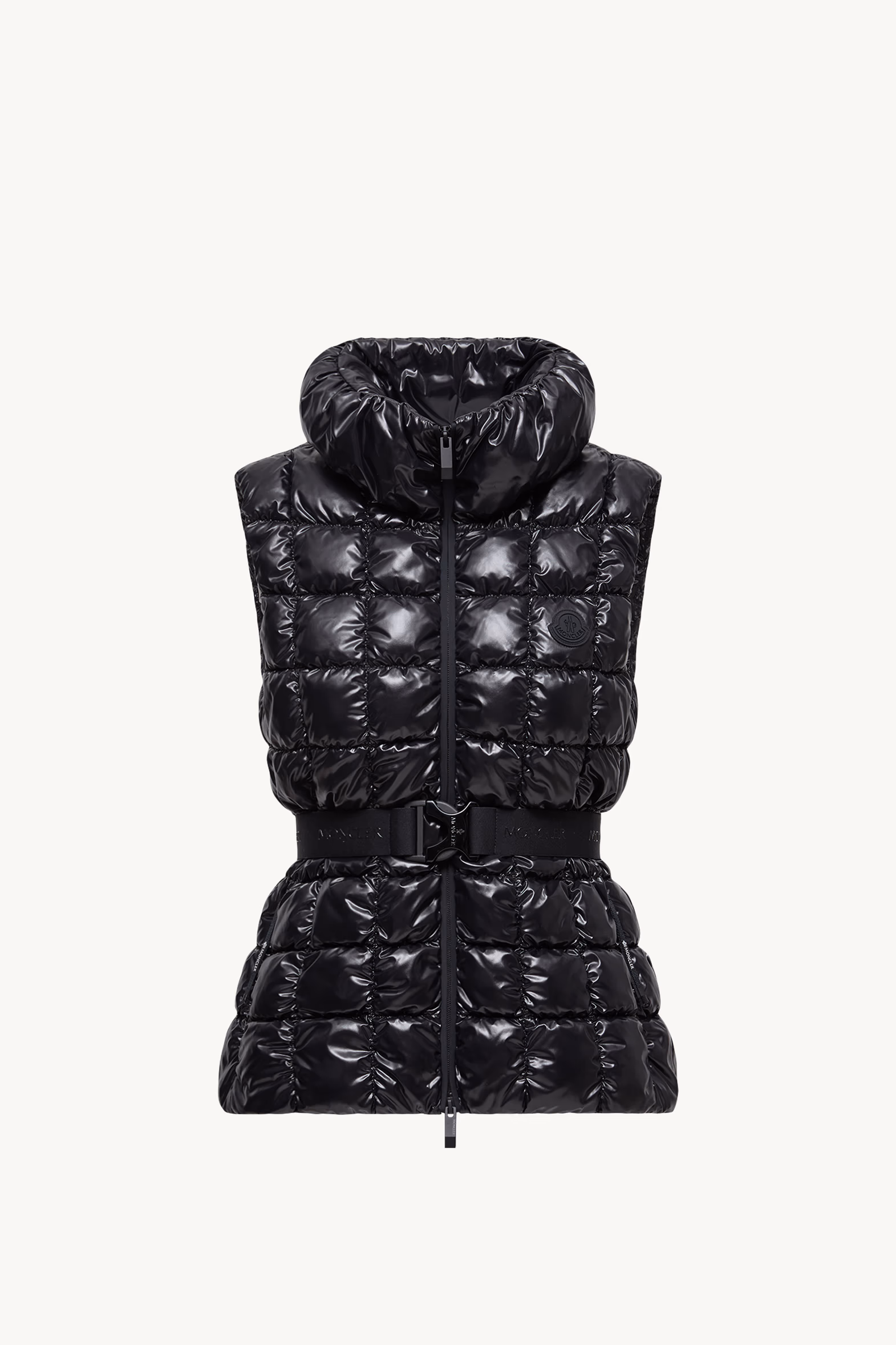 Chaleco plumífero con acolchado a cuadros Emilion Mujer Negro Moncler 2
